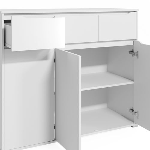 Commode Ruben 34644 Blanc 48x101.6cm Avec Tiroirs