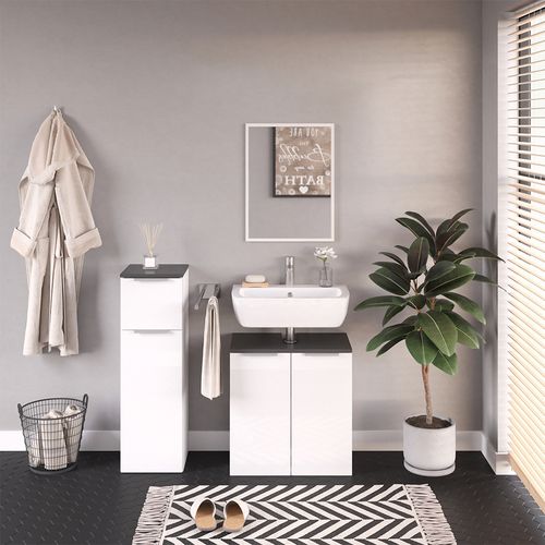 Meubles Bain Otis 30128 Blanc 3 Parties
