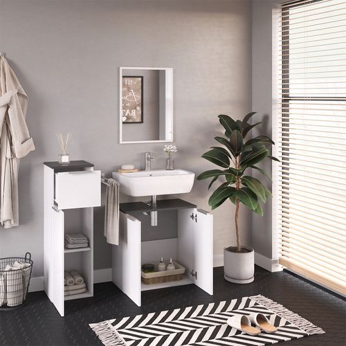 Meubles Bain Otis 30128 Blanc 3 Parties