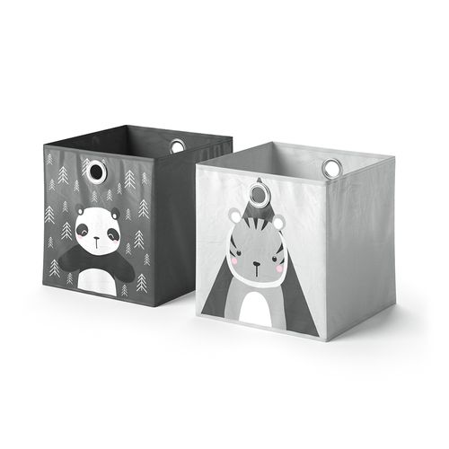 Boîte Pliante  29972 Gris Foncé 30x30cm Lot De 2