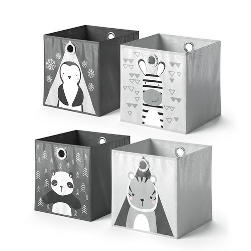 Boîte Pliante  29972 Gris Foncé 30x30cm Lot De 2