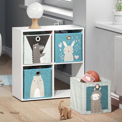 Boîte Pliante  29973 Bleu-gris 30x30cm Lot De 2