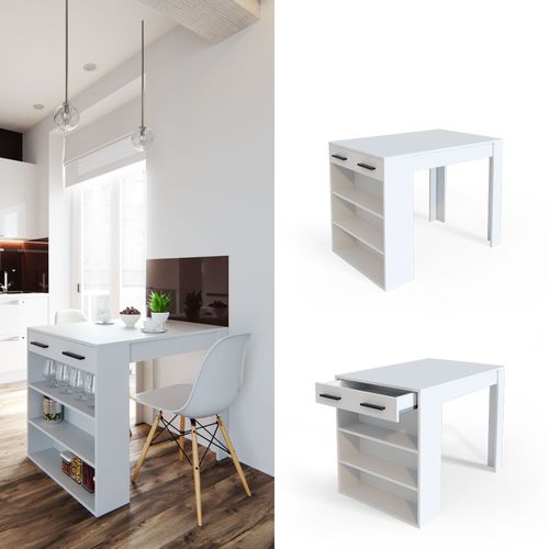 Table De Salle à Manger Repose 30036 Blanc 67x100cm