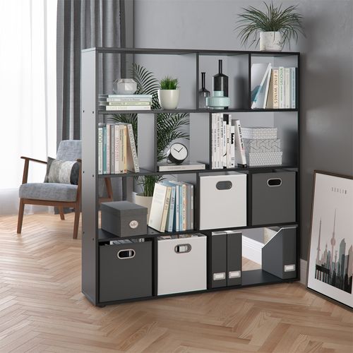 Meuble De Rangement Cube Pilar 30167 Noir 131.6x143cm