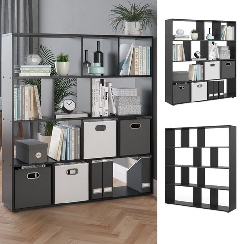 Meuble De Rangement Cube Pilar 30167 Noir 131.6x143cm