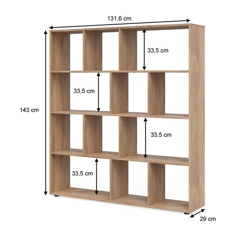 Meuble De Rangement Cube Pilar 30182 Sonoma 131.6x143cm