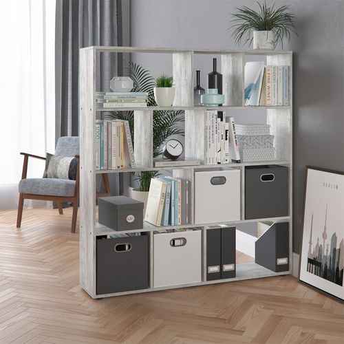 Meuble De Rangement Cube Pilar 30181 Gris 131.6x143cm