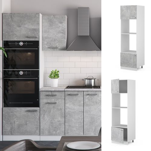 Armoire Micro-ondes R-line 30255 Béton 60cm