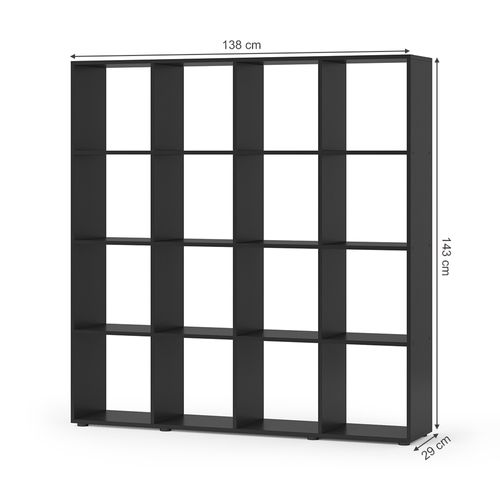 Meuble De Rangement Cube Karree 30157 Noir 138.5x142.5cm