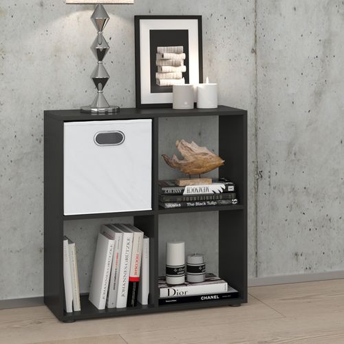 Meuble De Rangement Cube Tetra 30168 Noir 72.6x72cm