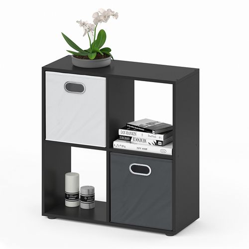 Meuble De Rangement Cube Tetra 30168 Noir 72.6x72cm