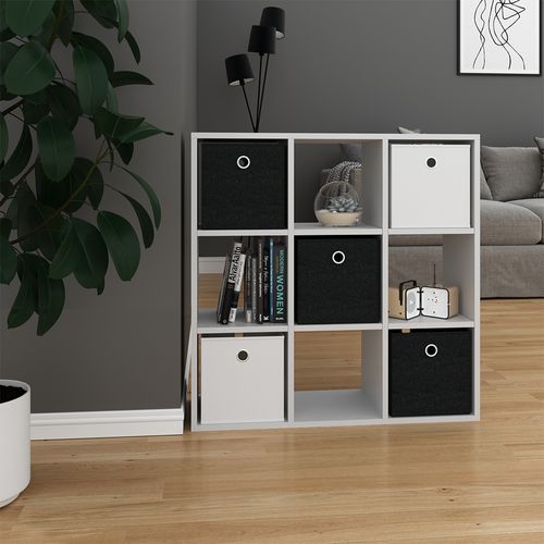 Meuble De Rangement Cube Hylda 29934 Blanc 82.8x82.8cm