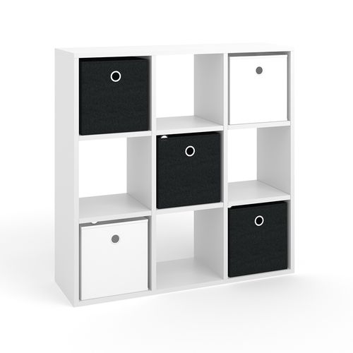 Meuble De Rangement Cube Hylda 29934 Blanc 82.8x82.8cm