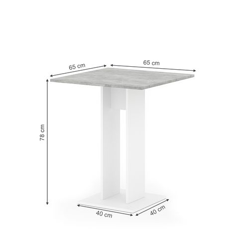 Table De Salle à Manger Repose 30287 Béton 65x65cm