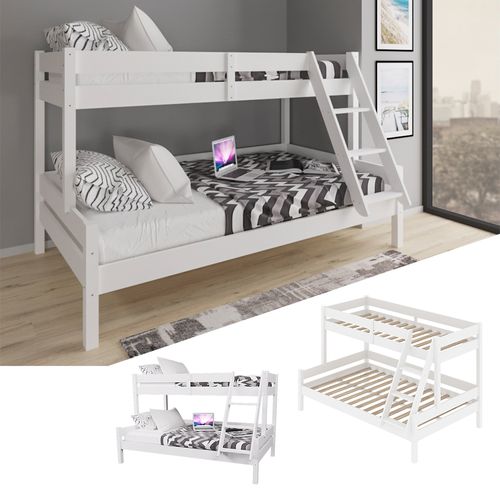 Lit Superposé Everest 30432 Blanc 120x200 / 80x200 Cm