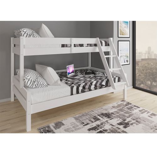 Lit Superposé Everest 30432 Blanc 120x200 / 80x200 Cm