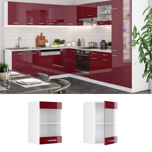 Armoire En Verre R-line 30485 Rouge Brillant 40cm