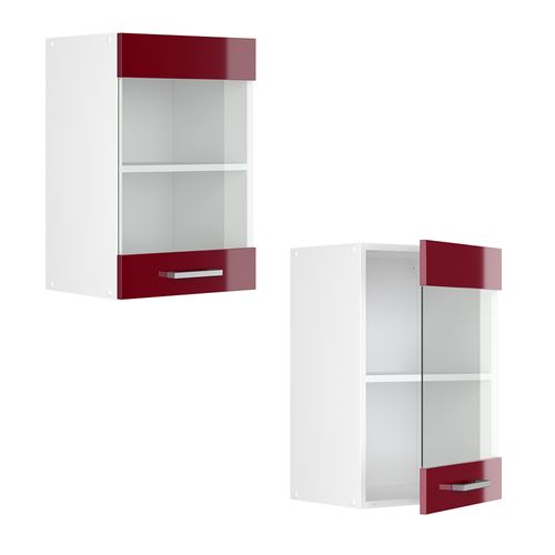 Armoire En Verre R-line 30485 Rouge Brillant 40cm