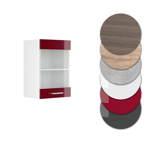 Armoire En Verre R-line 30485 Rouge Brillant 40cm
