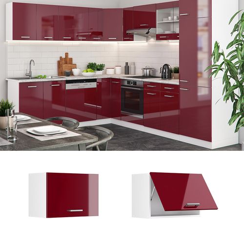 Elément Haut De Cuisine R-line 30488 Rouge Brillant 60cm Plat