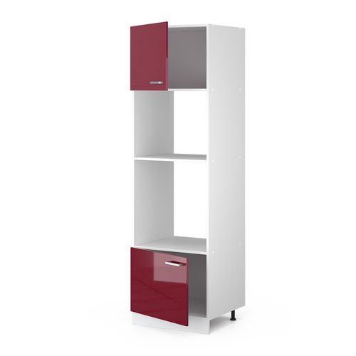 Armoire Micro-ondes R-line 30492 Rouge Brillant 60cm