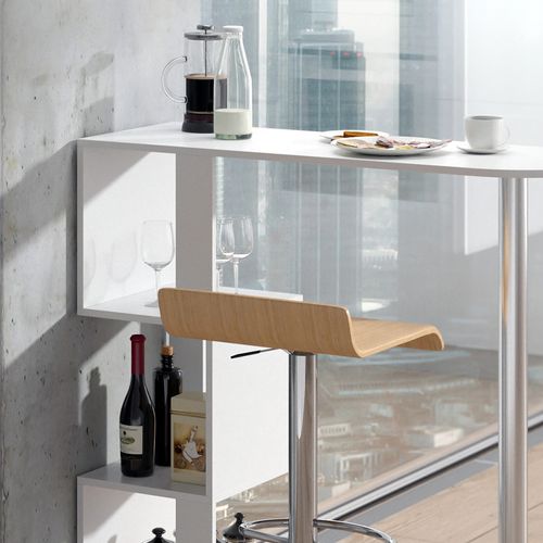 Table De Bar Vincent 30448 Blanc 113x39.8cm