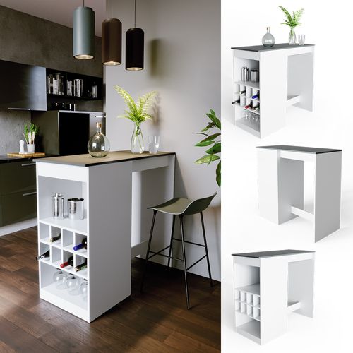 Table De Bar Ross 30469 Blanc/anthracite 115x50cm