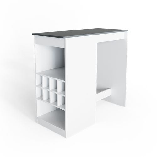 Table De Bar Ross 30469 Blanc/anthracite 115x50cm