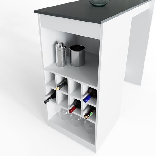 Table De Bar Ross 30469 Blanc/anthracite 115x50cm