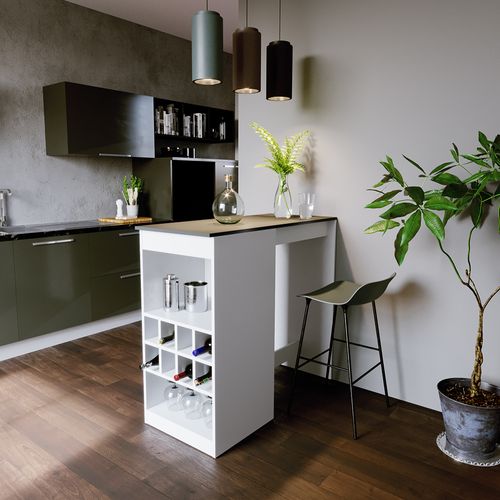 Table De Bar Ross 30469 Blanc/anthracite 115x50cm