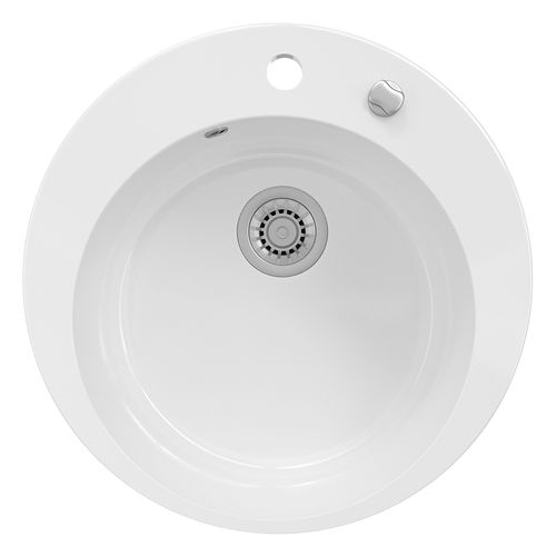 Évier Valencia 30750 Blanc 50.5x50.5cm Rond