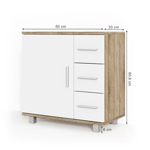 Meuble Sous Vasque Simple Ilias 30801 Sonoma 60x60.8cm