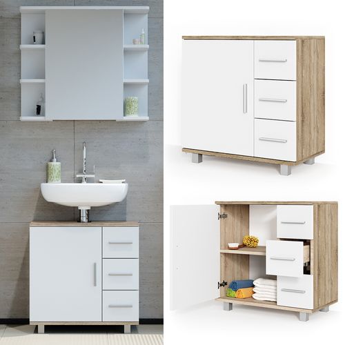 Meuble Sous Vasque Simple Ilias 30801 Sonoma 60x60.8cm