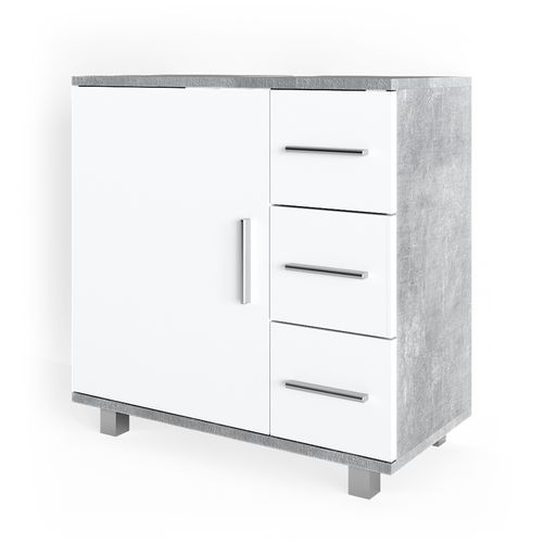 Meuble Sous Vasque Simple Ilias 30802 Béton 60x60.8cm