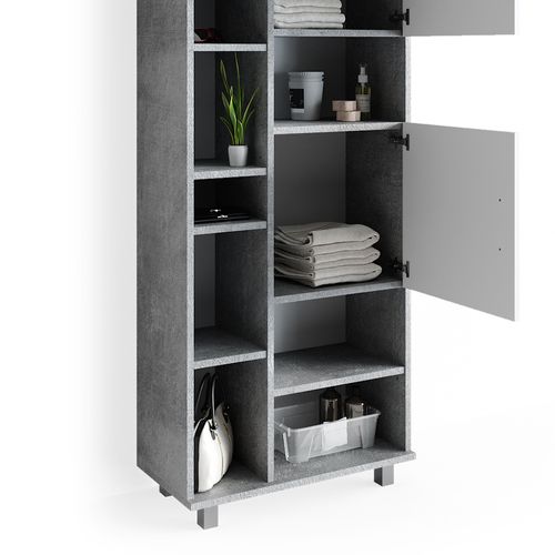 Colonne De Salle De Bain Ilias, Béton, 60x190cm