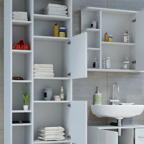 Colonne De Salle De Bain Ilias, Blanc, 60x190cm