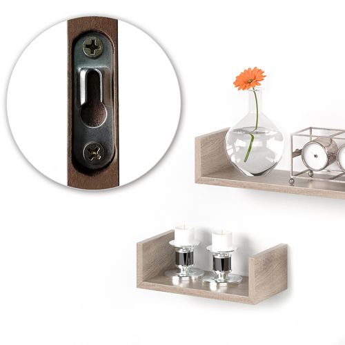 Étagère Murale  30796 Sonoma 60x10cm Set De 3 Casiers