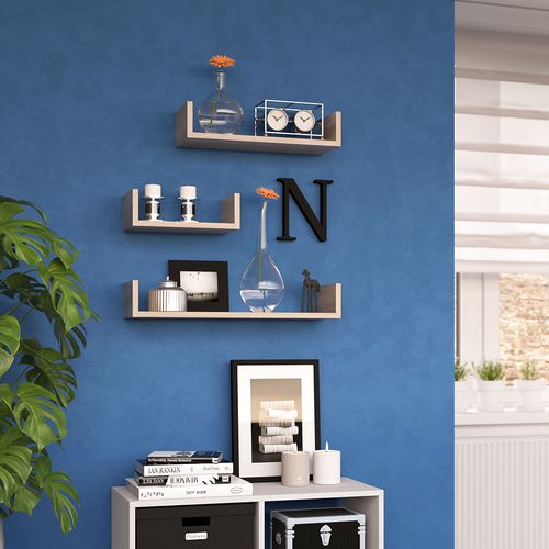 Étagère Murale  30796 Sonoma 60x10cm Set De 3 Casiers