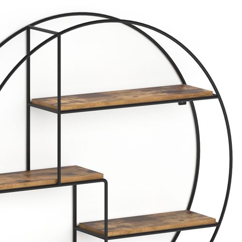 Étagère Fyrk 31074 Bois Antique 55x55cm Rond