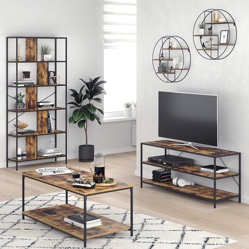 Étagère Fyrk 31074 Bois Antique 55x55cm Rond