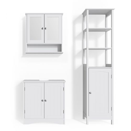 Ensemble Meubles Bain Bianco, Blanc, 3 Pièces