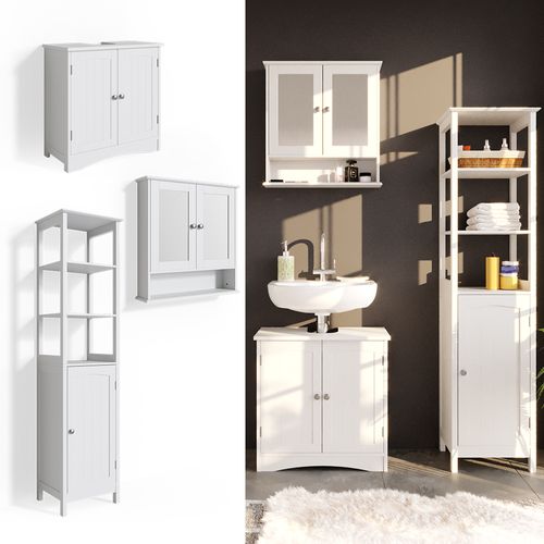 Ensemble Meubles Bain Bianco, Blanc, 3 Pièces