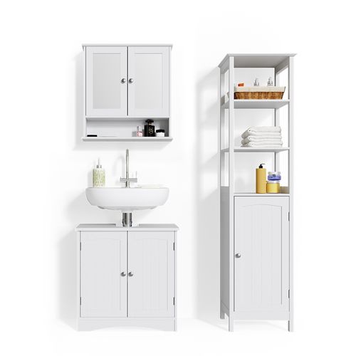 Ensemble Meubles Bain Bianco, Blanc, 3 Pièces