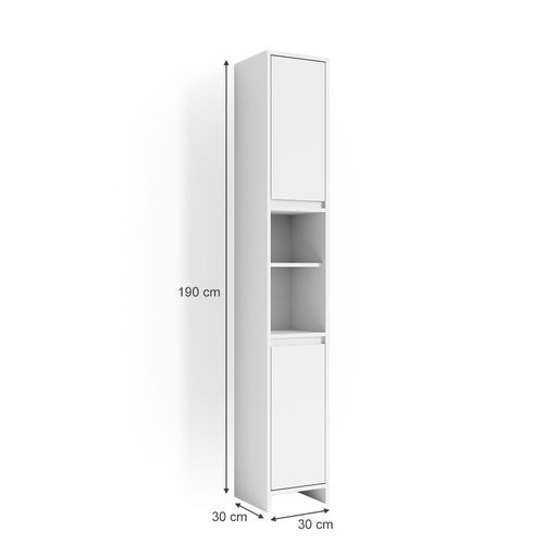 Colonne De Salle De Bain Emma, Blanc, 30x190cm