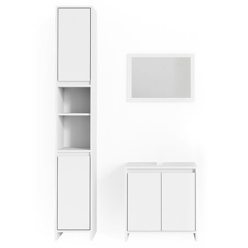 Meubles Bain Emma 31950 Blanc Lot De 3