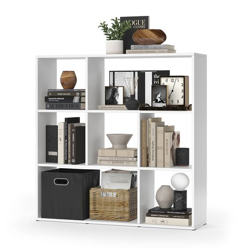 Meuble De Rangement Cube Nove 31937 Blanc 107.2x107.8cm 7 Compartiments