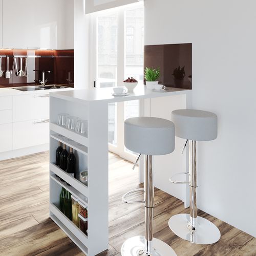 Table De Bar , Blanc, 57x117cm