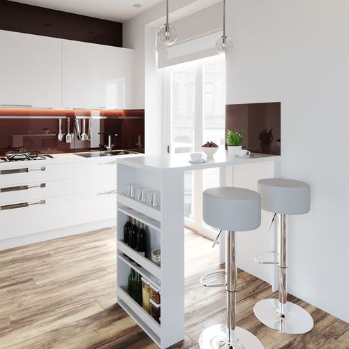 Table De Bar , Blanc, 57x117cm