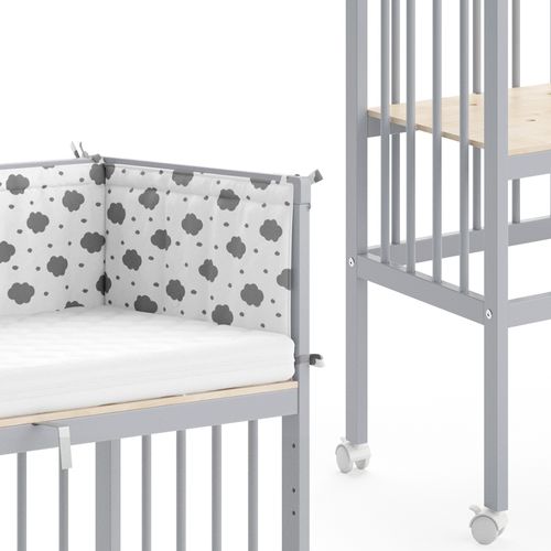 Lit Dappoint Sophie 32590 Gris 94x42.5 cm 1 Rail Latéral