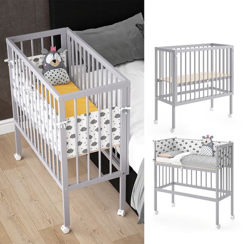 Lit Dappoint Sophie 33007 Gris 94x42.5 cm 2 Rails Latéraux
